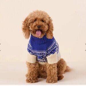 The Foggy Dog Blue and Cream Sweater